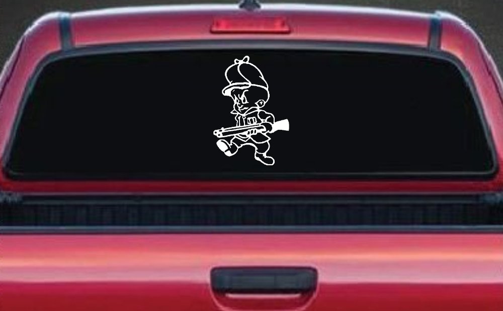 Elmer Fudd Hunting Cartoons Car or Truck Window Decal Sticker
