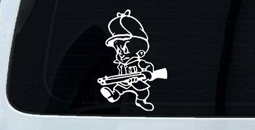 Elmer Fudd Hunting Cartoons Car or Truck Window Decal Sticker