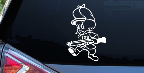 Elmer Fudd Hunting Cartoons Car or Truck Window Decal Sticker