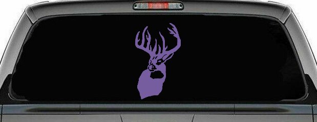 Buck Deer Hunting Car or Truck Window Decal Sticker (Purple)