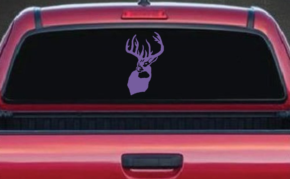 Buck Deer Hunting Car or Truck Window Decal Sticker (Purple)