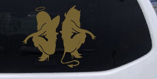 Twins of Good and Evil Good and Bad Girls Devil and Angle Girls Sexy Car or Truck Window Decal Sticker