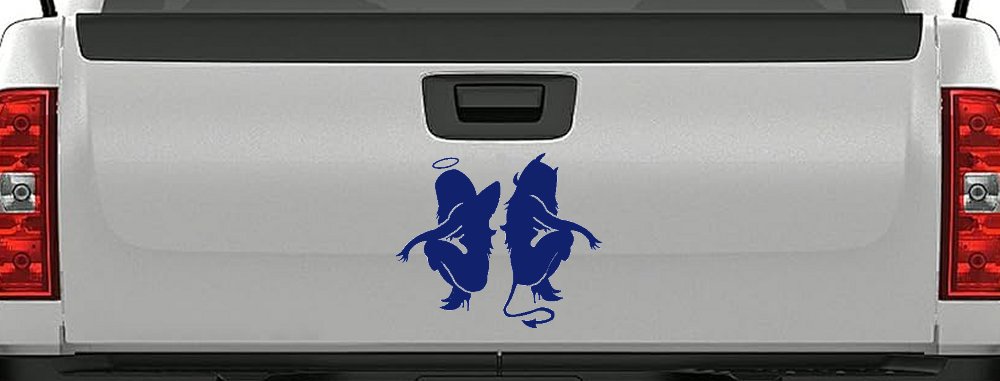 Twins of Good and Evil Good and Bad Girls Devil and Angle Girls Sexy Car or Truck Window Decal Sticker