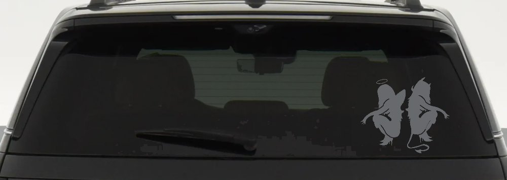 Twins of Good and Evil Good and Bad Girls Devil and Angle Girls Sexy Car or Truck Window Decal Sticker