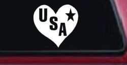 USA Heart Patriotic Car or Truck Window Decal Sticker