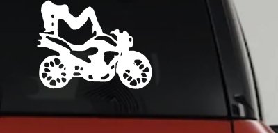 Chic Girl Women on Motorcycle Car or Truck Window Vinyl Decal Sticker