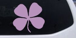 Four Leaf Clover Car or Truck Window Decal Sticker (Lilac)