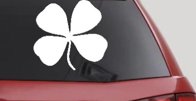 Four Leaf Clover Car or Truck Window Vinyl Decal Sticker