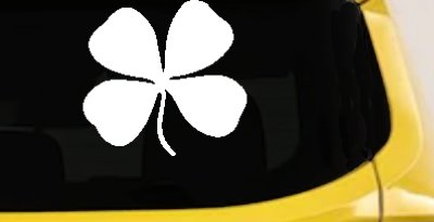 Four Leaf Clover Car or Truck Window Vinyl Decal Sticker