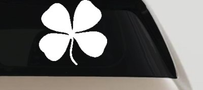 Four Leaf Clover Car or Truck Window Vinyl Decal Sticker