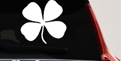 Four Leaf Clover Car or Truck Window Vinyl Decal Sticker