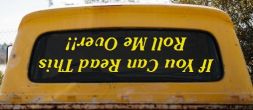 If You Can Read This Roll Me Over Off Road Car or Truck Window Decal Sticker (Yellow)