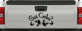Got Crabs Car or Truck Window Decal Sticker (Black)