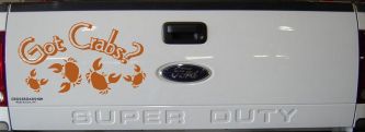 Got Crabs Car or Truck Window Decal Sticker (Nut Brown)