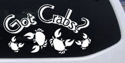 Got Crabs Car or Truck Window Decal Sticker