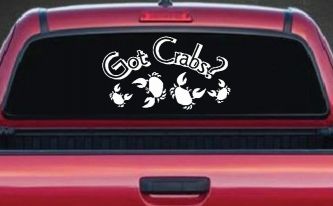 Got Crabs Car or Truck Window Decal Sticker