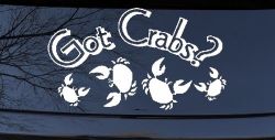 Got Crabs Car or Truck Window Decal Sticker