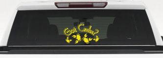 Got Crabs Car or Truck Window Vinyl Decal Sticker (Yellow)