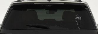 Mr. Hanky Car or Truck Window Decal Sticker (Telegrey)