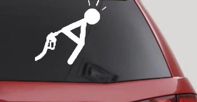 Funny High Gas Prices Car Truck Window Decal Sticker Humor