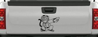 Evil Monkey Car or Truck Window Decal Sticker (Black)