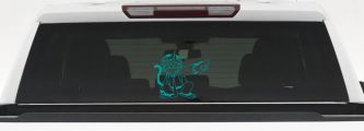Evil Monkey Car Truck Window Vinyl Decal Sticker Auto Graphic Fun Decor (Turquoise)