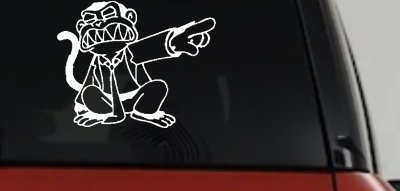 Evil Monkey Car Truck Window Vinyl Decal Sticker Auto Graphic Fun Decor