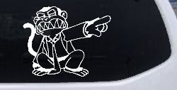 Evil Monkey Car or Truck Window Decal Sticker