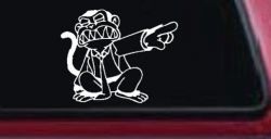 Evil Monkey Car or Truck Window Decal Sticker
