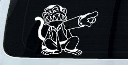 Evil Monkey Car or Truck Window Decal Sticker