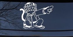 Evil Monkey Car or Truck Window Decal Sticker