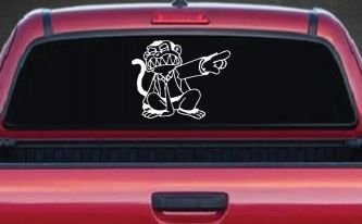 Evil Monkey Car or Truck Window Decal Sticker