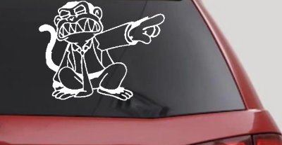 Evil Monkey Car Truck Window Vinyl Decal Sticker Auto Graphic Fun Decor