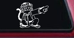 Evil Monkey Car or Truck Window Decal Sticker