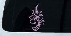 Lilly Flowers And Vines Car or Truck Window Vinyl Decal Sticker (Lilac)