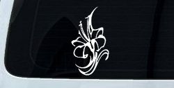 Lilly Flowers And Vines Car or Truck Window Decal Sticker