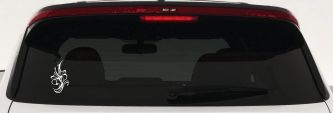 Lilly Flowers And Vines Car or Truck Window Decal Sticker (White)