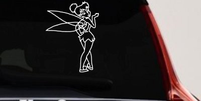 Tinkerbell Blowing Kiss Car or Truck Vinyl Window Decal Sticker