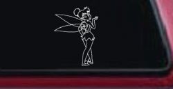 Tinkerbell Tinker Bell Blowing a Kiss Fairy Tale Cartoons Car or Truck Window Decal Sticker