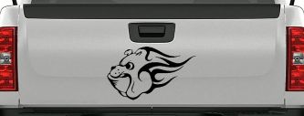 Tribal Bulldog Car or Truck Window Vinyl Decal Sticker (Black)