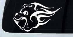 Tribal Bulldog Car or Truck Window Decal Sticker