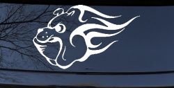 Tribal Bulldog Car or Truck Window Decal Sticker