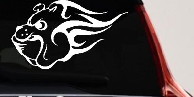 Tribal Bulldog Car or Truck Window Vinyl Decal Sticker