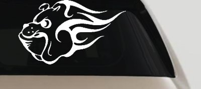 Tribal Bulldog Car or Truck Window Vinyl Decal Sticker