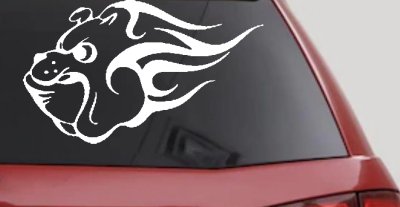 Tribal Bulldog Car or Truck Window Vinyl Decal Sticker