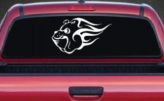Tribal Bulldog Car or Truck Window Decal Sticker