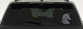 Unicorn Car or Truck Window Decal Sticker (Silver)