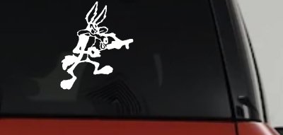 Wylie Coyote Car Truck Window Decal Sticker Classic Cartoon Fun