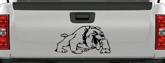 Bulldog Sports Car or Truck Window Decal Sticker (Black)