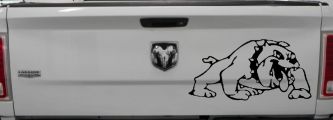 Bulldog Sports Car or Truck Window Decal Sticker (Black)